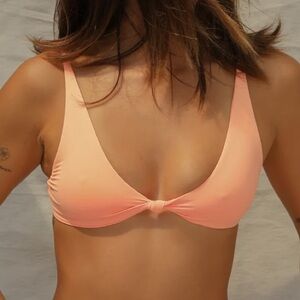 Toast swim Knot Bikini Top - Sherbert